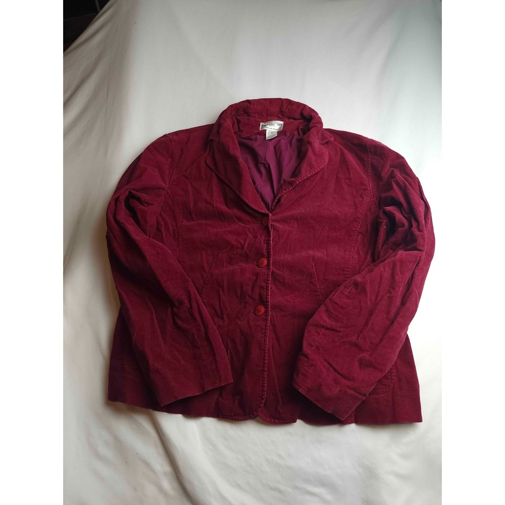 Pendleton Blazer Jacket Womens L Red Dark Academia Professional Office Siren